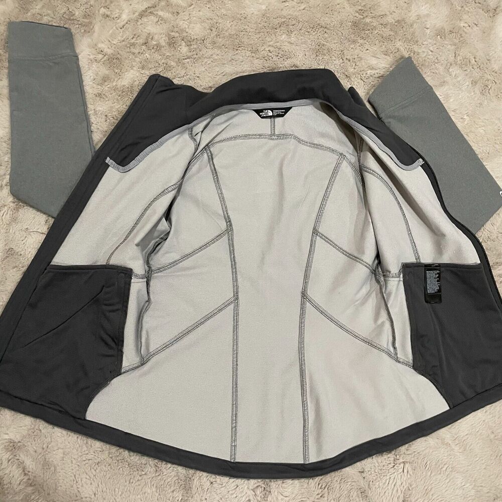 The North Face NF0A3LGW Grey Tech Stretch Soft Shell Jacket Women's S Yacht Logo - Picture 8 of 16